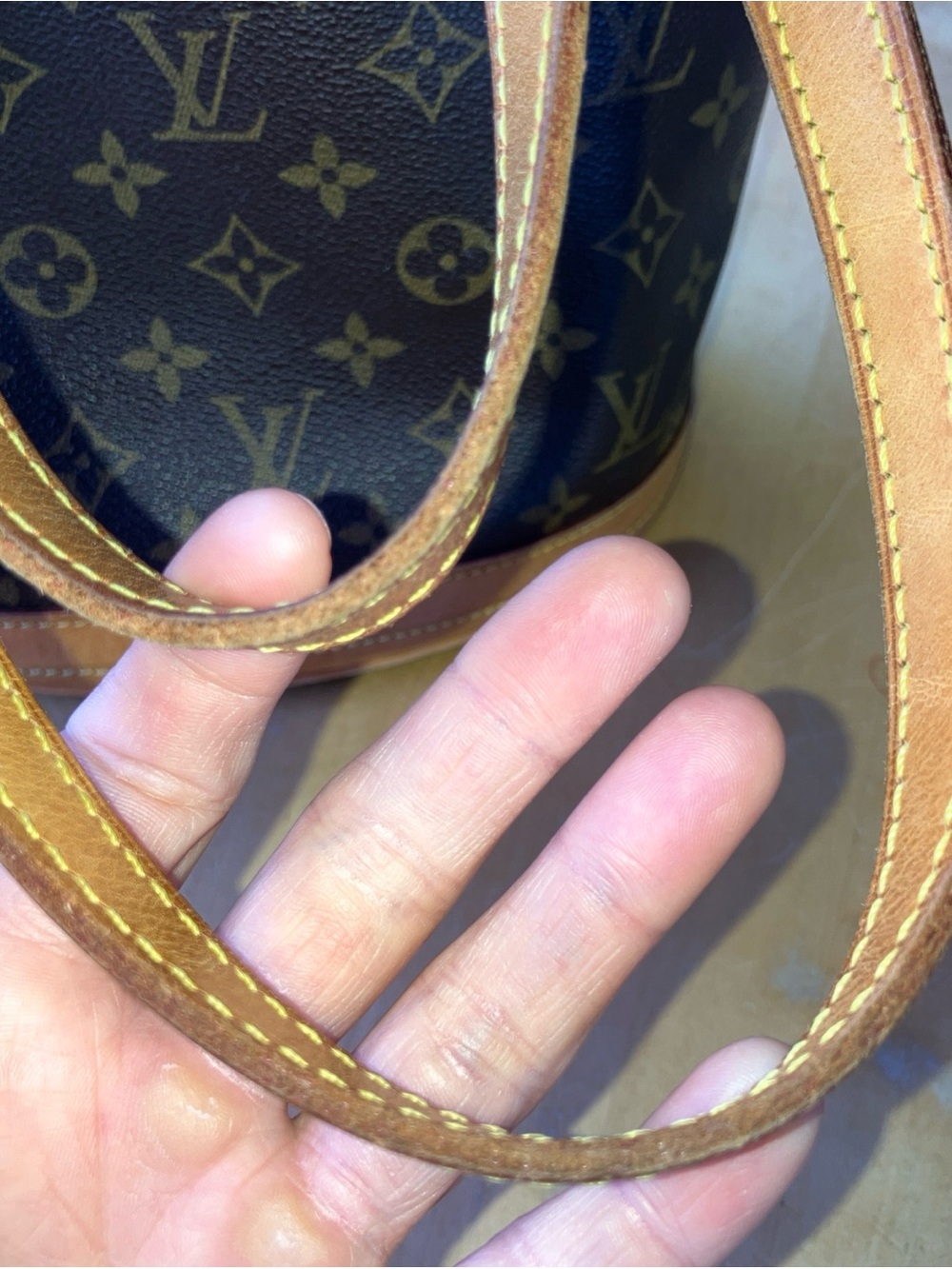 Louis Vuitton Monogram Bucket Bag in Brown and Tan - Picture 14 of 16
